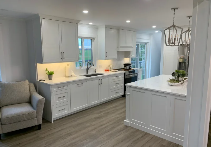 White kitchen remodel by KD Ltd